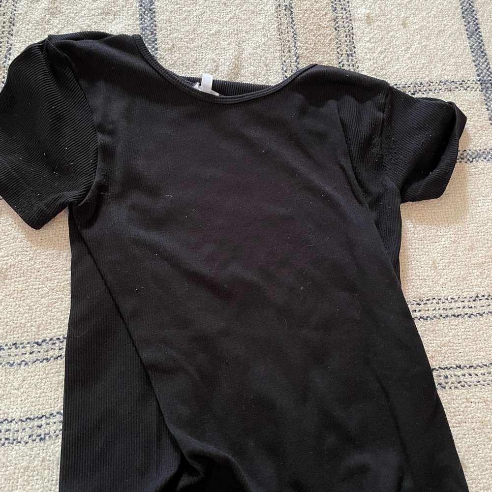 New Mix Black Ribbed Top